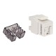 Модуль Модуль Keystone, RJ45, неэкранированный, кат.6, со встроенной шторкой, 180 градусов, белый