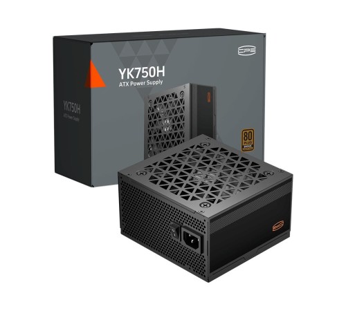 Блок питания ПК/ Power Supply PCCooler, 750W 80+ Bronze (ATX, ATX 3.1, Non-modular, 1x24(20+4)pin 550mm, 2xCPU*2 8(4+4)pin 650mm, 2xPCIe*2 8(6+2)pin 500mm, 1x12V-2x6 600mm, 6xSATA*3+MOLEX4pin*2, Active, 120x120mm, 140x150x86mm, APFC, OVP/UVP/OCP/SCP/OTP/O