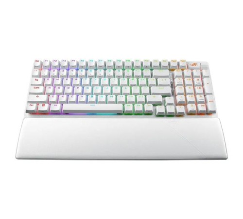 Клавиатра ASUS ROG STRIX SCOPE II 96 WIRELESS, 2.4 GHz RF, Bluetooth, 96%, PBT, White