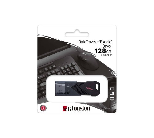 Флэш USB Kingston 128GB Portable USB 3.2 Gen 1 DataTraveler Exodia Onyx/ Kingston 128GB Portable USB 3.2 Gen 1 DataTraveler Exodia Onyx