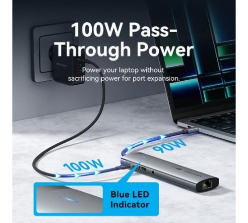 Мультифункциональный хаб Vention USB-C 9 в 1, шт. Мультифункциональный хаб Vention USB-C 9 в 1, шт.
