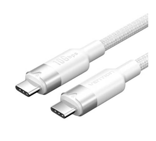 Кабель Vention USB 3.2 Gen2 CM/CM - 1м. Белый 5А PD100W, шт.