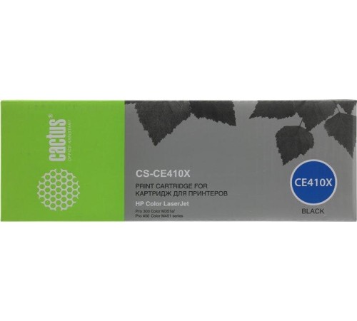 -/ Картридж лазерный Cactus CS-CE410X CE410X черный (4000стр.) для HP CLJ Pro 300/M351/M451/M375/M475