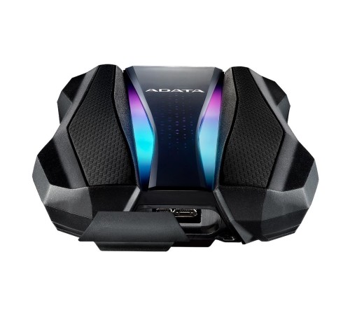 Внешний жесткий диск/ Portable HDD 1TB ADATA HD770G (Black), USB 3.2 Gen1, IP68, RGB lighting, 139x98x26mm, 270g /3 года/