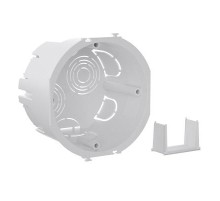 Подрозеточная коробка для сплошных стен, черная, под 2 модуля