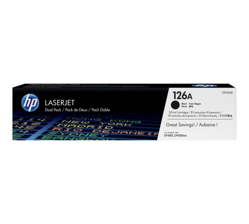Тонер-картридж набор из 2 шт/ HP 126A Black Dual Pk LJ Toner Cartridge Тонер-картридж набор из 2 шт/ HP 126A Black Dual Pk LJ Toner Cartridge