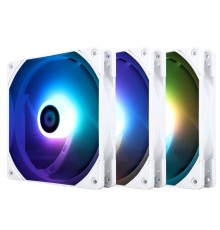 Кулер для корпуса/ Case Cooler Thermalright TL-C14W-Sx3 (140x140x26mm, 4-pin PWM, ARGB, 74.3CFM, 26.6dBA, 1500RPM, White)
