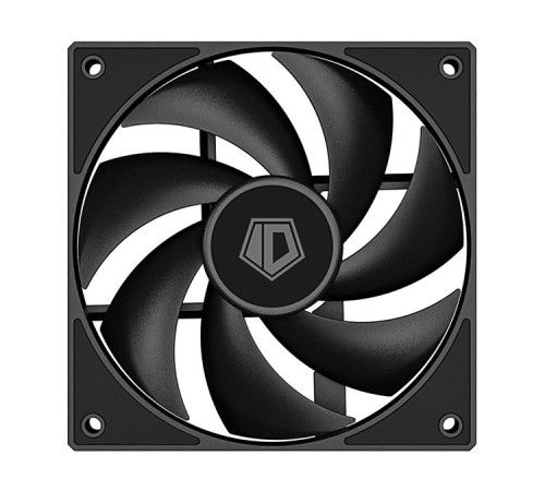 Вентилятор для корпуса ID-COOLING AF-125-K 120x120x25мм (60шт./кор, PWM, резиновые углы, черный, 500-2000об/мин)  BOX