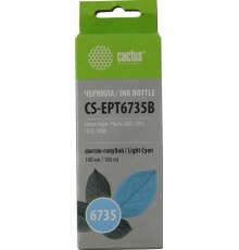 -/ Чернила Cactus CS-EPT6735B Е6735 светло-голубой 100мл для Epson L800/L810/L850/L1800