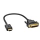 Greenconnect Кабель HDMI-DVI 0.5m черный, OD7.3mm, 28/28 AWG, позолоченные контакты, 19pin AM / 24+1M AM double link, GCR-HD2DVI1-0.5m, тройной экран