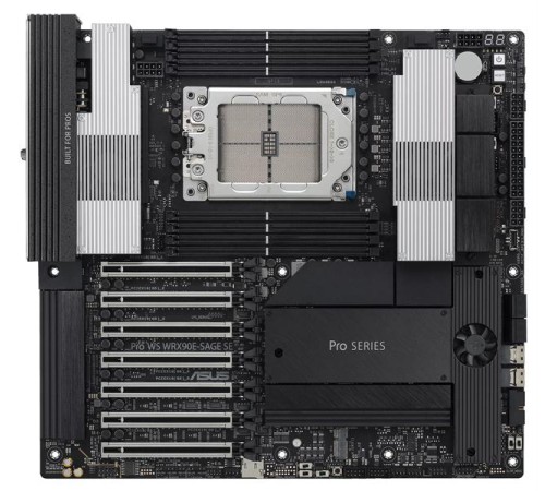 Материнская плата ASUS PRO WS WRX90E-SAGE SE, AMD WRX90, 8*DDR5, 4*SATA, 4*M.2, 2 x SlimSAS, 6*USB 3.2, 1*USB 2.0, 2*Type-C,7*PCIx16, VGA, CEB; 90MB1FW0-M0EAY0