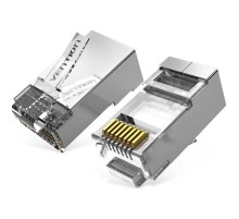 Коннектор Vention RJ45 (8p8c), FTP, cat. 6A, под витую пару, экранированный (50шт.)