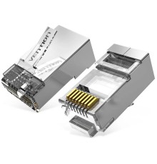 Коннектор Vention RJ45 (8p8c), FTP, cat. 6A, под витую пару, экранированный (50шт.)