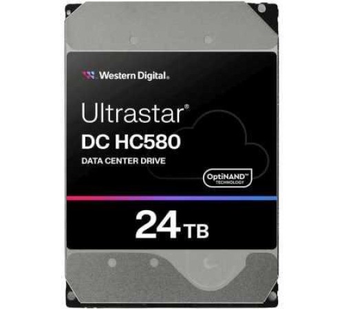 Жесткий диск Western Digital Ultrastar DC HС580 HDD 3.5" SATA 24TB, 7200 rpm, 512MB buffer, 512e/4Kn, 0F62796, 1 year
