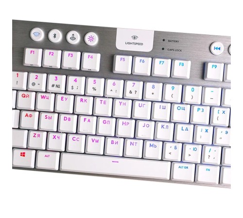 Клавиатура/ Logitech Gaming Keyboard G915 TKL LIGHTSPEED Wireless Mechanical  - WHITE - RUS - TACTILE