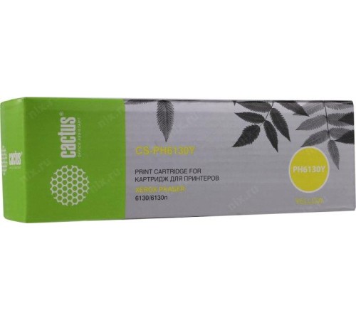 -/ Картридж лазерный Cactus CS-PH6130Y 106R01284 желтый (1900стр.) для Xerox Phaser 6130/6130n