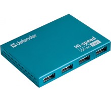 Defender Универсальный USB разветвитель Septima Slim USB2.0, 7портов,блок питания2A
