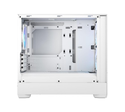 Корпус ПК без блока питания/ Case Fractal Design Pop Mini Air RGB TG Clear Tint, Mini-Tower, 3x120mm RGB, 2xUSB-A 3.2 mATX, mITX White