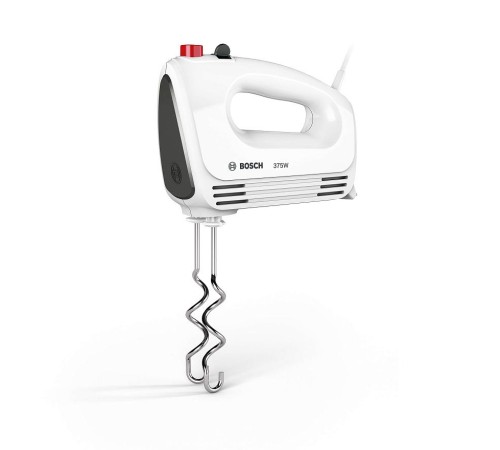 Миксер Bosch/ Миксер Bosch, ручной, 4 скорости, импульсный режим, 2 насадки, мощность 375 Вт, цвет белый Миксер Bosch/ Миксер Bosch, ручной, 4 скорости, импульсный режим, 2 насадки, мощность 375 Вт, цвет белый