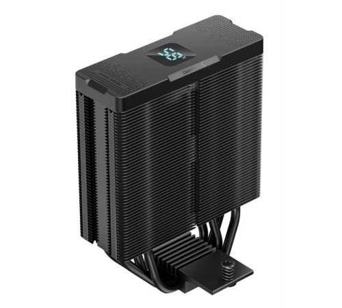 Кулер для процессора DEEPCOOL AG400 DIGITAL BK ARGB LGA1700/1200/115X/AM5/AM4 (9шт/кор, TDP 220W, PWM, ARGB Fan 120mm, 4 тепл. трубки, черный) RET (R-AG400-BKADMN-G-1)