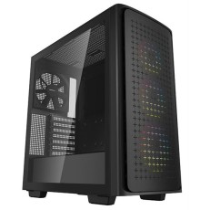 корпус Deepcool CK560 без БП, боковое окно (закаленное стекло), 3xARGB LED 120мм вентилятора спереди и 1x140мм вентилятор сзади, черный, ATX