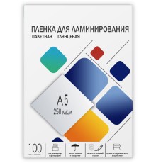Пленка 154х216 (250 мик) 100 шт./ Пленка для ламинирования A5, 154х216 (250 мкм) глянцевая 100шт, ГЕЛЕОС [LPA5-250]