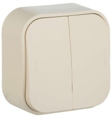 Quteo Выключатель 10A 2-клав., сл. кость
