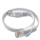 GCR Патч-корд PROF плоский прямой 7.5m, UTP медь кат.6, белый, 30 AWG, ethernet high speed 10 Гбит/с, RJ45, T568B, GCR-52875