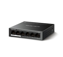 Коммутатор/ 6-Port 10/100 Mbps Desktop Switch with 4-Port PoE+ PORT: 4x10/100 Mbps PoE+ Ports, 2x10/100 Mbps Non-PoE Ports SPEC: Compatible with 802.3af/at PDs, 40 W PoE Power, Desktop Steel Case, Wall Mounting FEATURE: Extend Mode for 250m PoE Transmitti