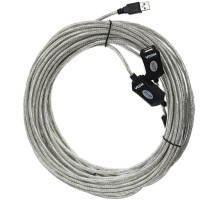 Кабель-адаптер/ Кабель-адаптер USB2.0-repeater, удлинительный активный <Am-->Af> 20м VCOM <VUS7049-20M>