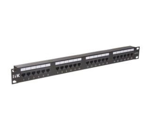 1U патч-панель кат.6 UTP, 24 порта (IDC Dual)