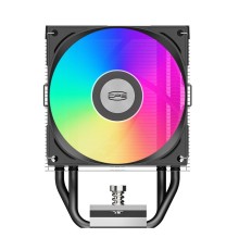 Кулер для процессора/ CPU Cooler PCCooler R300 ARGB BK (150W, 4-pin PWM, 133mm, Al/Cu, 3x6mm, ARGB, 1x92mm, 40.94CFM, 30dBA, 2200RPM, S: 1851/1700/1200/115X, AM5/AM4, black)