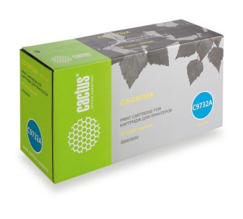 -/ Картридж лазерный Cactus CS-C9732A желтый (12000стр.) для HP CLJ 5500/5550