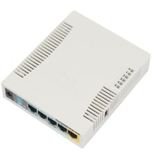 Точка доступа wi-fi MikroTik RouterBOARD 951Ui-2HnD with 600Mhz CPU, 128MB RAM, 5xLAN, built-in 2.4Ghz 802b/g/n 2x2 two chain wireless with integrated antennas, desktop case, PSU, RouterOS L4 (потертости)