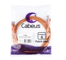 Патч-корд Cabeus PC-UTP-RJ45-Cat.6-1.5m-OR-LSZH Патч-корд U/UTP, категория 6, 2xRJ45/8p8c, неэкранированный, оранжевый, LSZH, 1.5м
