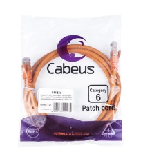 Патч-корд Cabeus PC-UTP-RJ45-Cat.6-1.5m-OR-LSZH Патч-корд U/UTP, категория 6, 2xRJ45/8p8c, неэкранированный, оранжевый, LSZH, 1.5м