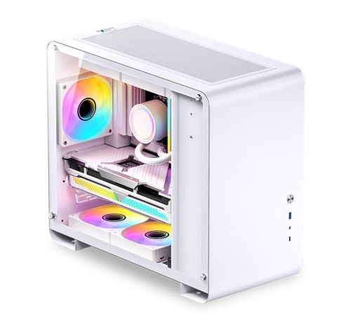 Корпус без блока питания/ Case JONSBO U4 Mini, Mini-Tower, TG, no fan, 1xUSB-A 3.0 + 1xUSB-C 3.2, mATX, mITX White Корпус без блока питания/ Case JONSBO U4 Mini, Mini-Tower, TG, no fan, 1xUSB-A 3.0 + 1xUSB-C 3.2, mATX, mITX White