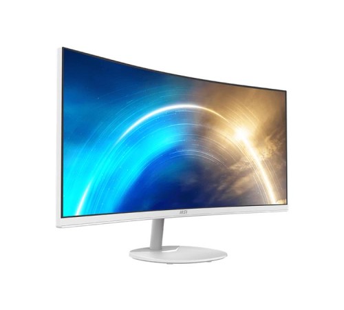 Монитор MSI PRO MP341CQW 34" 21:9 UWQHD(3440x1440) VA Curve1500R,1ms(MPRT),3000:1,100M:1,300nit,178/178,2xHDMI 2.0,DP 1.2,Tilt,Speaker,VESA,100Hz,White,1y war-ty