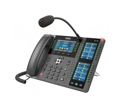 SIP-Телефон Fanvil X210i 2xEthernet 10/100/1000, HD Voice, 20 SIP Lines, 10 Line Key, 116 DSS Keys, IPV6/OPUS, 4.3+2*2.4 Multi Color Screen, WIFI & Built-in Bluetooth, POE + Gigabit, Gooseneck Mic, PSU SIP-Телефон Fanvil X210i 2xEthernet 10/100/1000, HD Voice, 20 SIP Lines, 10 Line Key, 116 DSS Keys, IPV6/OPUS, 4.3+2*2.4 Multi Color Screen, WIFI & Built-in Bluetooth, POE + Gigabit, Gooseneck Mic, PSU