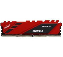 Оперативная память Netac Shadow 16GB DDR4-2666 (PC4-21300) C19 19-19-19-43 1.2V Memory module (DIMM) Red