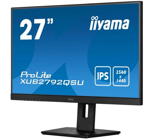 27'' 16:9 2560х1440(WQHD) IPS, Нет, 350cd/m2, 1000:1, 80M:1, 5ms, DVI, DP, USB-Hub, Height adj, Tilt, Swivel, Speakers, Black (Вскрытая упаковка)