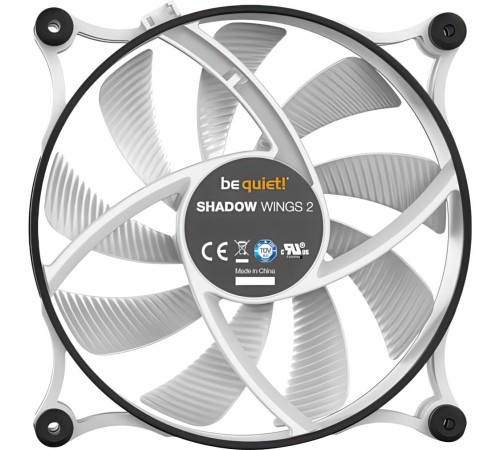 Кулер для корпуса/ Case Cooler be quiet! SHADOW WINGS 2 140mm PWM White (140x140x25mm, 4-pin PWM, 49.8CFM, 14.9dBA, 900RPM, White) Кулер для корпуса/ Case Cooler be quiet! SHADOW WINGS 2 140mm PWM White (140x140x25mm, 4-pin PWM, 49.8CFM, 14.9dBA, 900RPM, White)