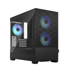 Корпус ПК без блока питания/ Case Fractal Design Pop Mini Air RGB TG Clear Tint, Mini-Tower, 3x120mm RGB, 2xUSB-A 3.2 mATX, mITX Black