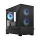 Корпус ПК без блока питания/ Case Fractal Design Pop Mini Air RGB TG Clear Tint, Mini-Tower, 3x120mm RGB, 2xUSB-A 3.2 mATX, mITX Black