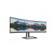 Монитор LCD 124 cm (48.8") 32:9 5120 x 1440 пикселей VA, Curved, 165 Hz, 550 cd/m, 3000:1, 80M:1, 4ms, 3xHDMI, DP, USB-Hub, Height adj, Tilt, Swivel, Speakers, Black (Из ремонта)