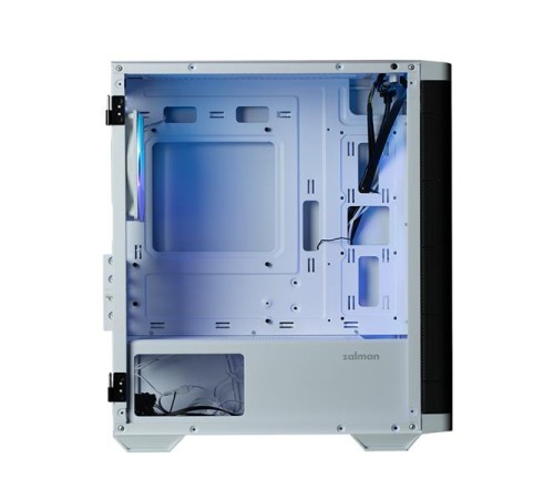 корпус ZALMAN M4 White, MATX, WHITE, WINDOW, 1xCombo (3.5'' or 2.5''), 1x3.5", 2x2.5", 1xUSB2.0, 2xUSB3.0, FRONT 3x120mm ARGB, REAR 1x120mm ARGB