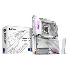 Материнская плата/ Z890 AORUS ELITE X ICE, Socket 1851, Intel®Z890, 4xDDR5-6400, 3xPCI-Ex16, 4xSATA3(RAID 0/1/5/10), 5xM.2, 8Ch Audio, 1x2.5GbLan, WiFi, (4+4)xUSB2.0, (6+2)xUSB3.2, (1+1)xUSB Type-C™, ATX, RTL