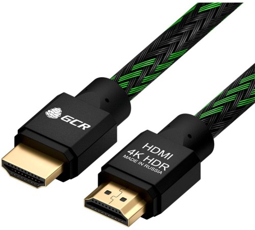 GCR Кабель 1.5m HDMI 2.0, BICOLOR нейлон, AL корпус черный, HDR 4:2:2, Ultra HD, 4K 60 fps 60Hz/5K*30Hz, 3D, AUDIO, 18.0 Гбит/с, 28AWG. GCR-52161 GCR Кабель 1.5m HDMI 2.0, BICOLOR нейлон, AL корпус черный, HDR 4:2:2, Ultra HD, 4K 60 fps 60Hz/5K*30Hz, 3D, AUDIO, 18.0 Гбит/с, 28AWG. GCR-52161