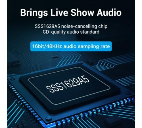 Внешняя звуковая карта Vention USB c регулятором громкости Черная