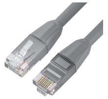 GCR Патч-корд прямой 7.5m LSZH UTP кат.6, серый, 24 AWG, литой без фиксатора, ethernet high speed, RJ45, T568B, GCR-52753